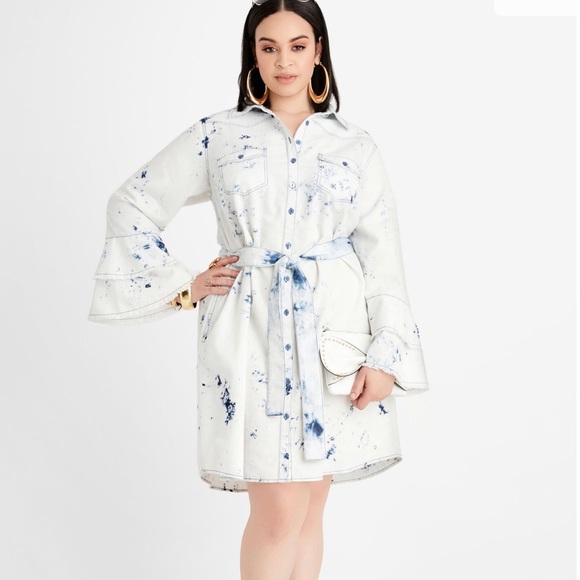 Ashley Stewart Dresses & Skirts - Brand New Denim Shirt Dress Size 26